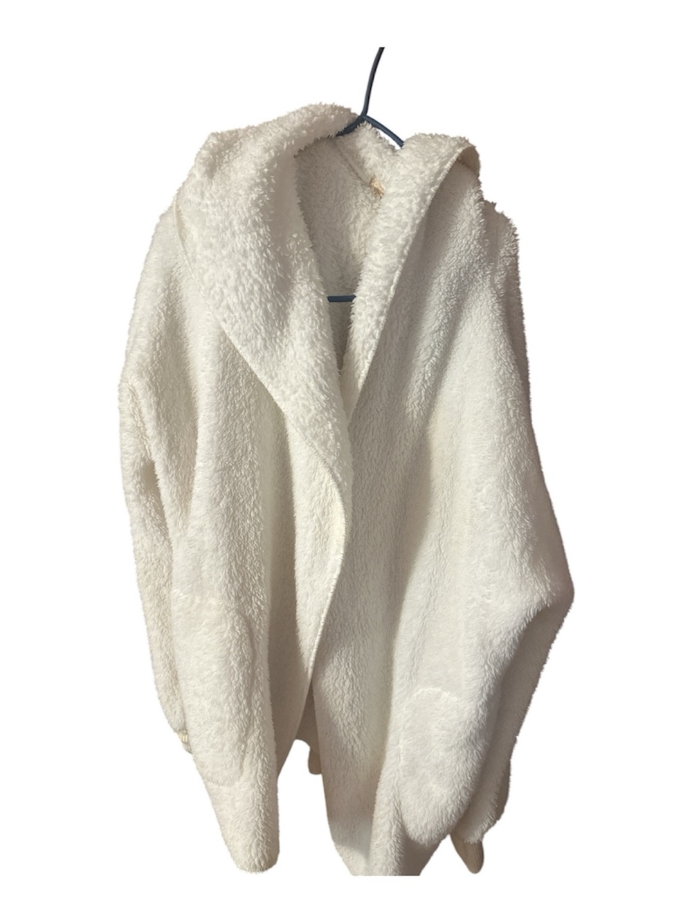Hem & Thread Cozy Hooded Sherpa Cardigan - Cream